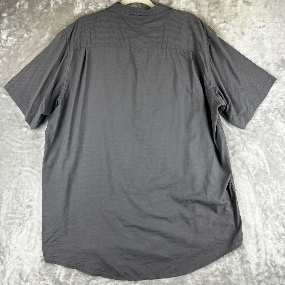 ExOfficio Button Down Shirt Mens 2XL Gray Short Sleeve Ripstop Hiking (1497) - Picture 7 of 11